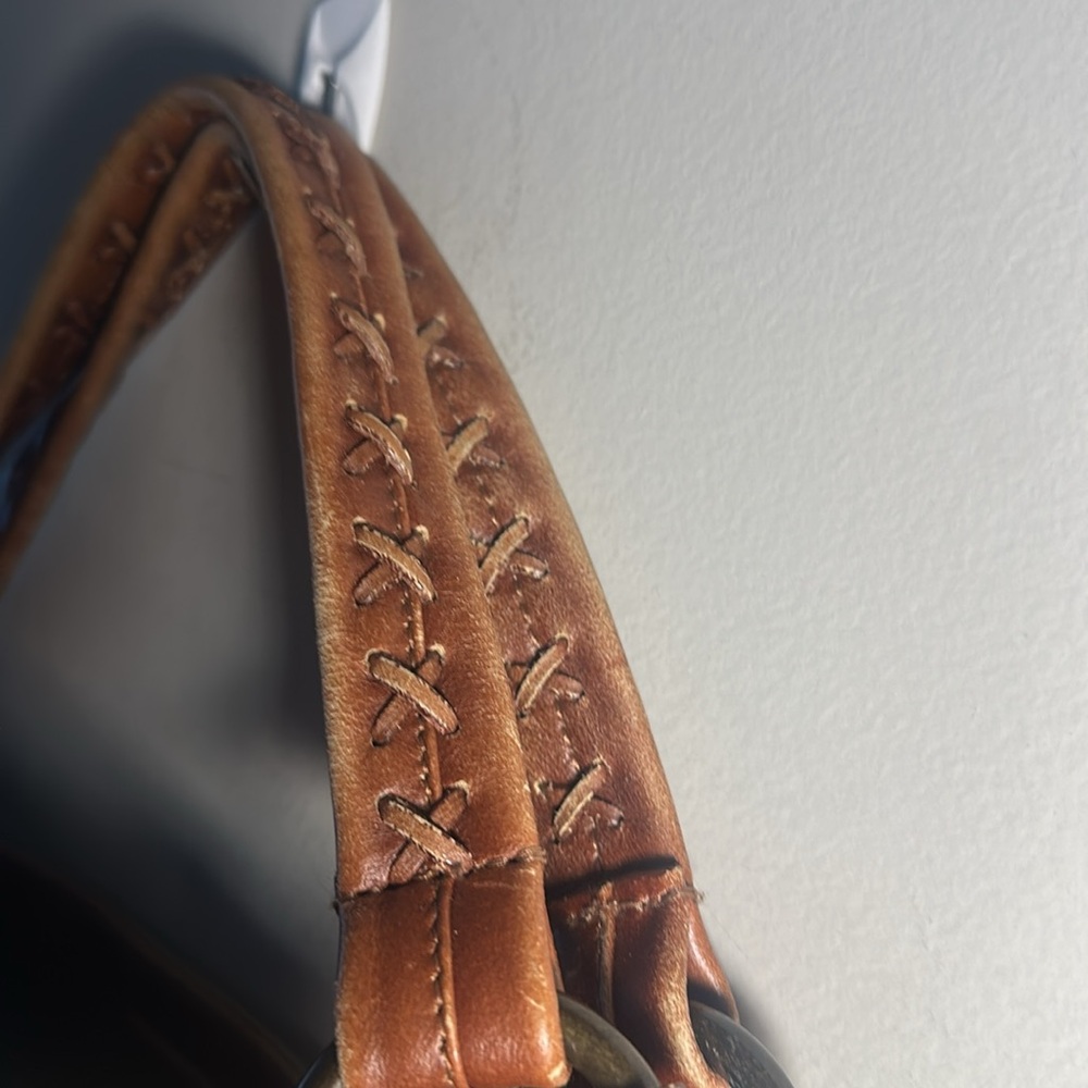 Antonio Melani fur Cream and Brown Tote braided leather Bag - Picture 7 of 10